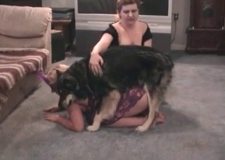 Hairy puppy fucks her juicy puss so hard